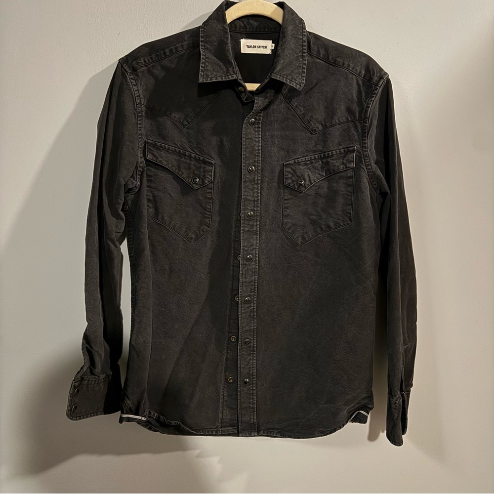 Taylor Stitch Black Button Down Western Shirt